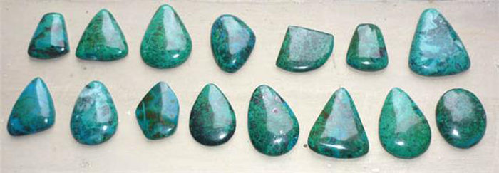 Cabochones de Crisocola Peruvian Minerals